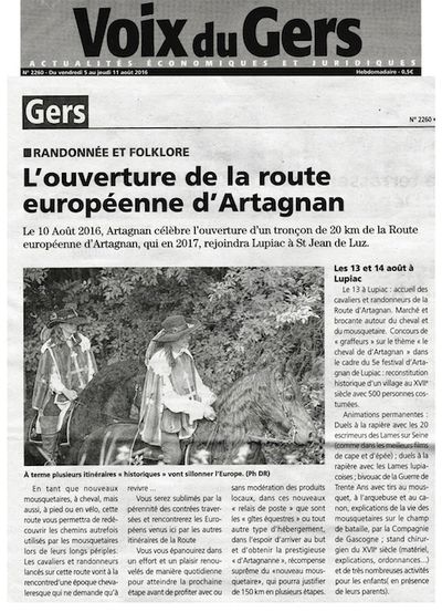 Voix du Gers – 5.8.2016